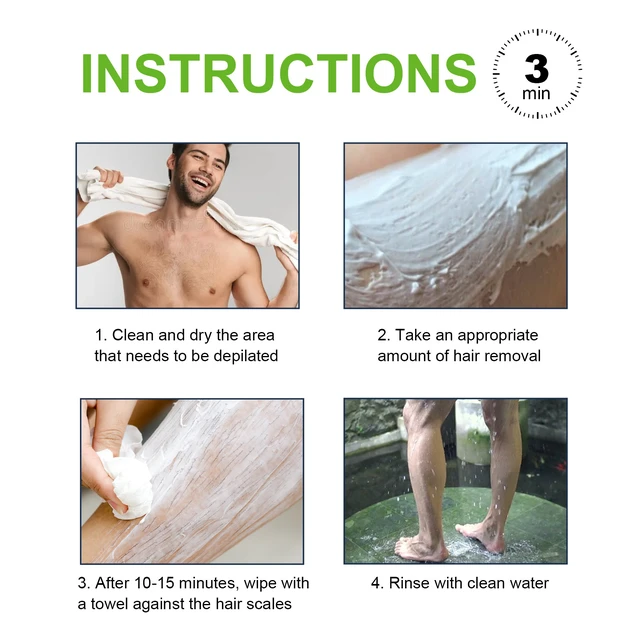 Alt view image 5 of 5 - Gentle Men's Hair Removal Cream Non-irritating Body Depilatory for Cleansing and Skin Renewal