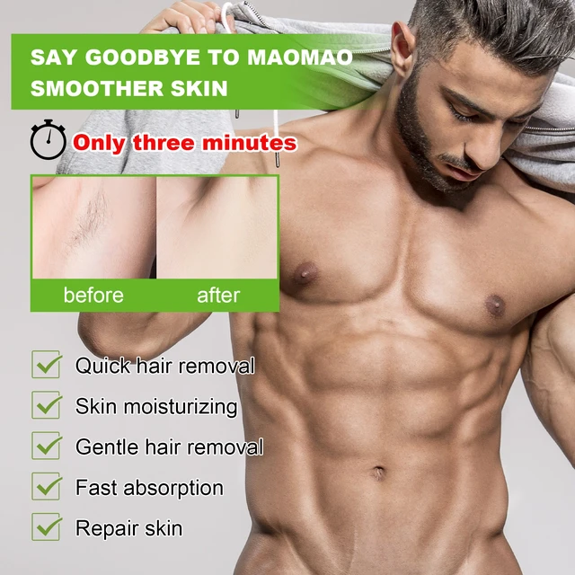 Alt view image 3 of 5 - Gentle Men's Hair Removal Cream Non-irritating Body Depilatory for Cleansing and Skin Renewal