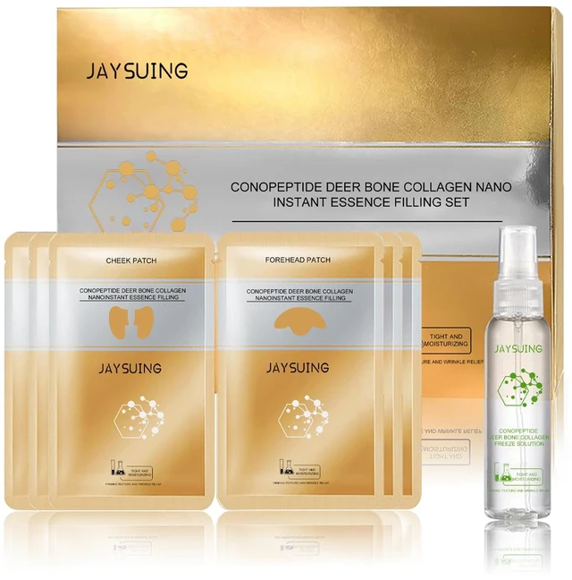 Main image of Anti-Aging & Skin Firming, Wrinkle Reduction, Conus Peptide Deer Bone Collagen Essence Set - Deep Hydration