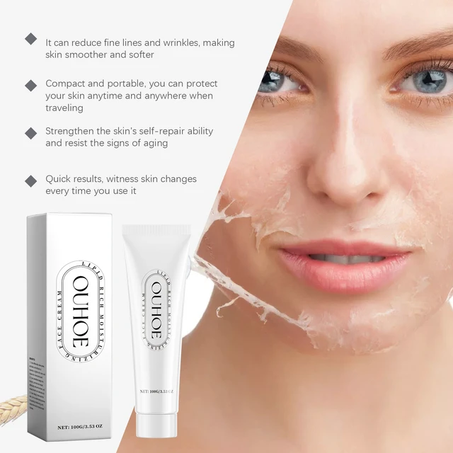 Alt view image 4 of 6 - Peeling Collagen Face Mask Deep Hydration Moisturizing Exfoliation Brightening Whitening Gentle Skincare