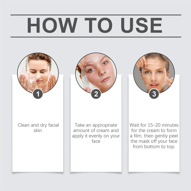 Alt view image 6 of 6 - Peeling Collagen Face Mask Deep Hydration Moisturizing Exfoliation Brightening Whitening Gentle Skincare