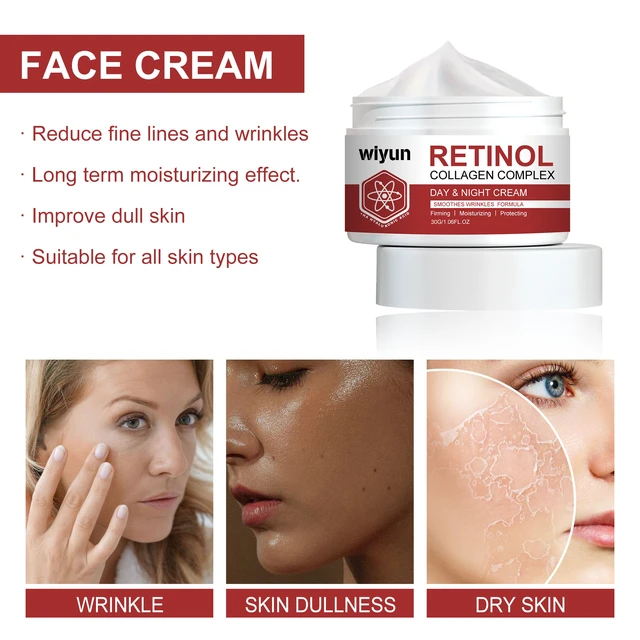Alt view image 4 of 7 - Hydrating Brightening Firming Moisturizer for Deep Skin Rejuvenation, Retinol Anti-Wrinkle Cream