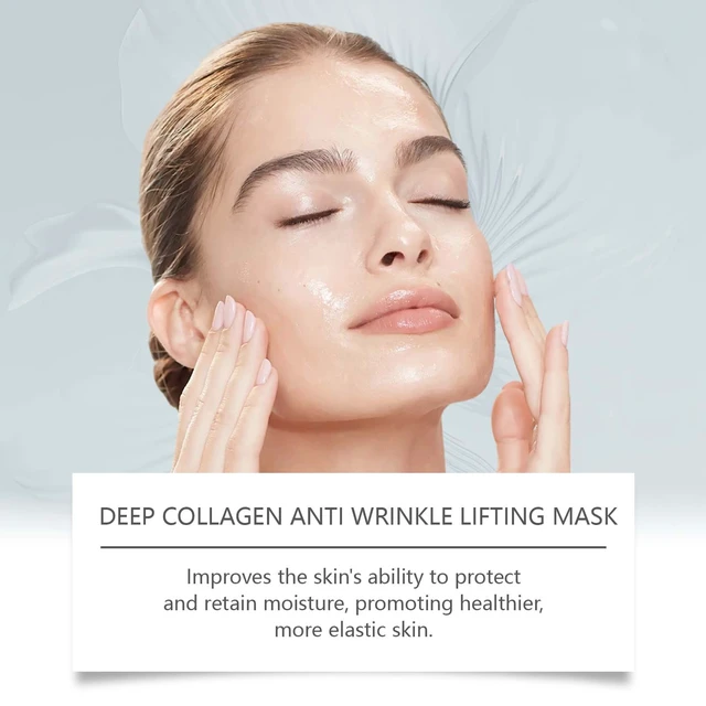 Alt view image 4 of 6 - Tightening & Reducing Fine Lines, Hydrating, Moisturizing, Collagen Face Mask for Anti-Wrinkle