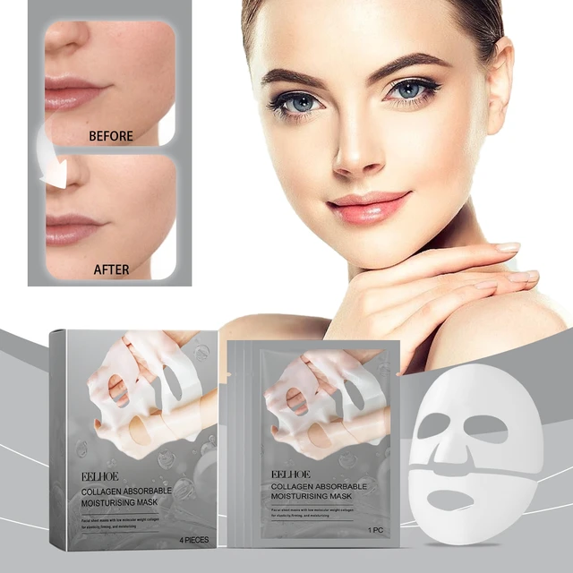Alt view image 2 of 6 - Collagen Hydrating Face Mask Boxed Gentle Nourishing Moisturizing Skin Repair Treatment