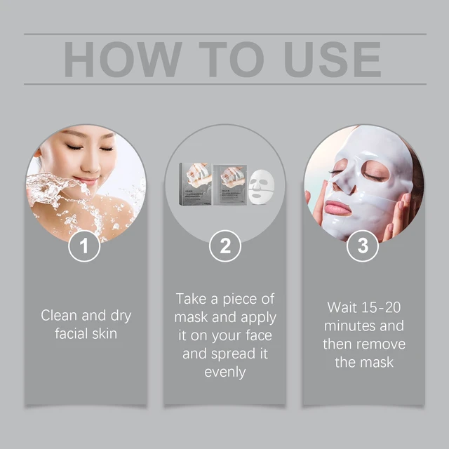 Alt view image 6 of 6 - Collagen Hydrating Face Mask Boxed Gentle Nourishing Moisturizing Skin Repair Treatment