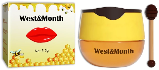 Main image of West & Month Honey Lip Balm Hydrating and Moisturizing Desalinizing Lip Pattern Moisturizing and Easy to Absorb Lip Film