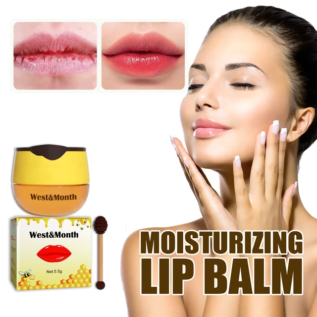 Alt view image 2 of 6 - West & Month Honey Lip Balm Hydrating and Moisturizing Desalinizing Lip Pattern Moisturizing and Easy to Absorb Lip Film