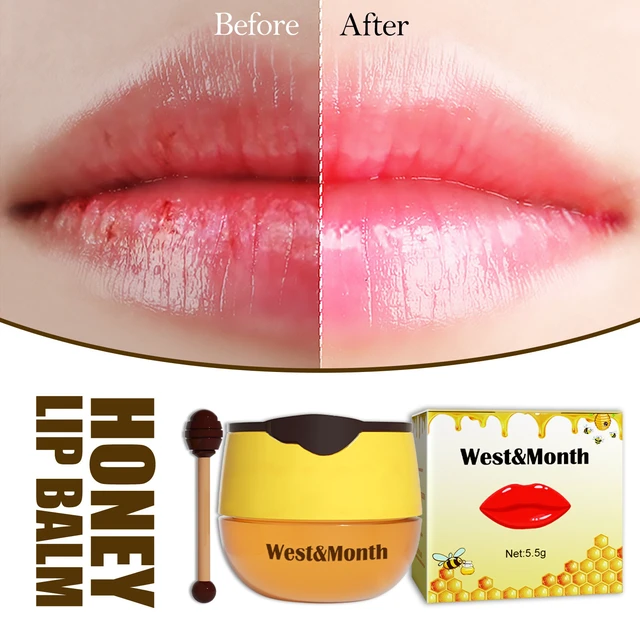Alt view image 3 of 6 - West & Month Honey Lip Balm Hydrating and Moisturizing Desalinizing Lip Pattern Moisturizing and Easy to Absorb Lip Film