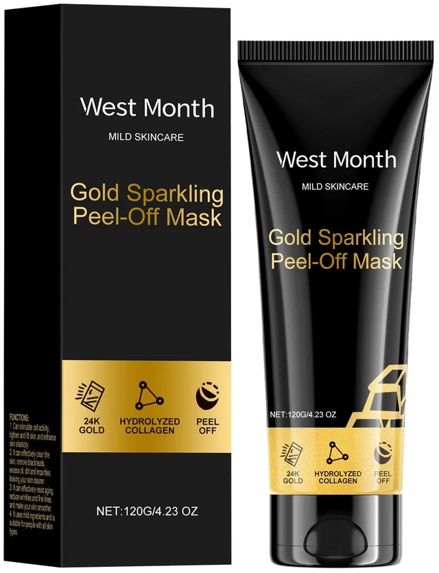 Main image of West Month 24K Gold Collagen Peel-Off Mask - Moisturizing & Cleansing Formula