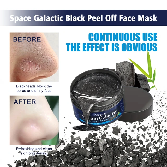 Alt view image 3 of 6 - Pore Minimization and Skin Smoothing, Blackhead Removal, Activated Charcoal Peel Off Face Mask for Deep Cleaning