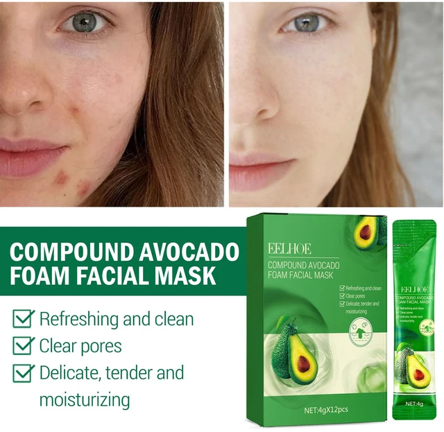 Alt view image 3 of 6 - Pore Tightening & Brightening Firming Mask, Oil Control, Avocado Fruit Foaming Cleanser - Deep Cleaning