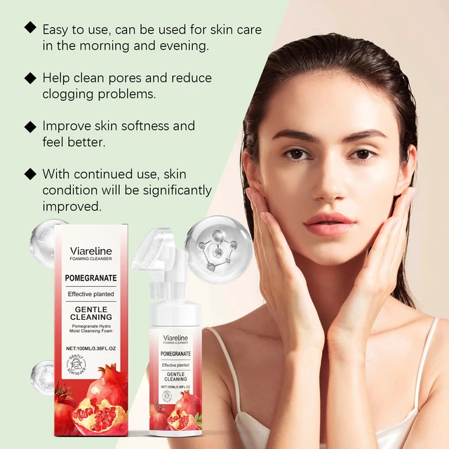 Alt view image 2 of 5 - Hydrating Skin Care, Rich & Refreshing Lather, Pomegranate Foaming Face Wash - Gentle Deep Cleansing