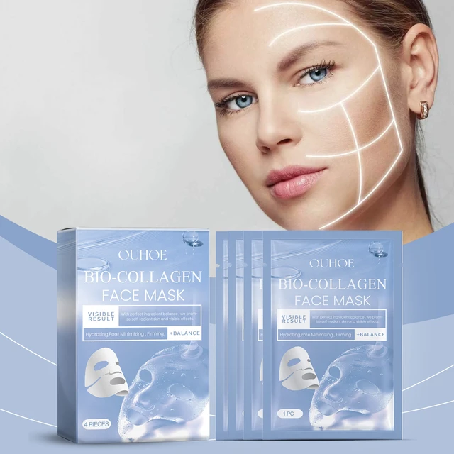 Alt view image 2 of 6 - Collagen Face Mask Kit Hydrating Anti-Aging Wrinkle Reduction Brightening Skin Care