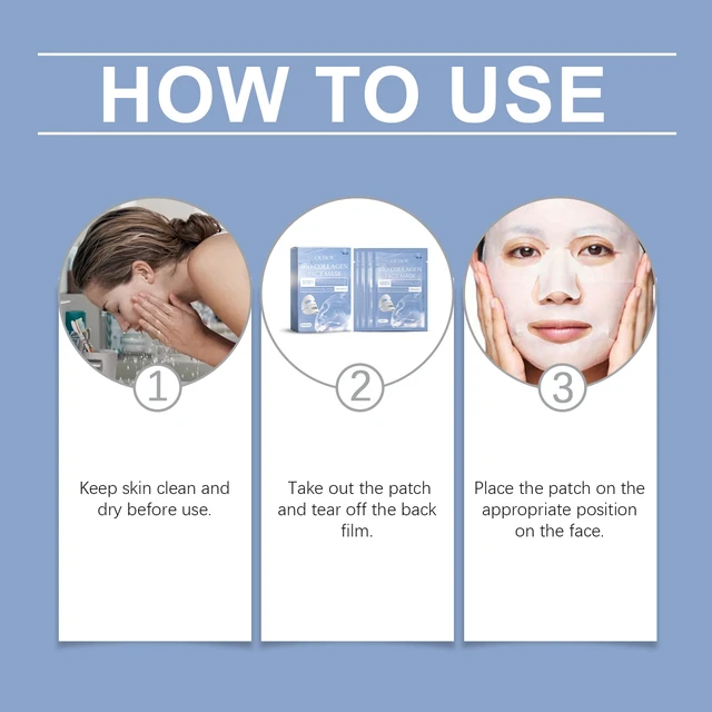 Alt view image 6 of 6 - Collagen Face Mask Kit Hydrating Anti-Aging Wrinkle Reduction Brightening Skin Care