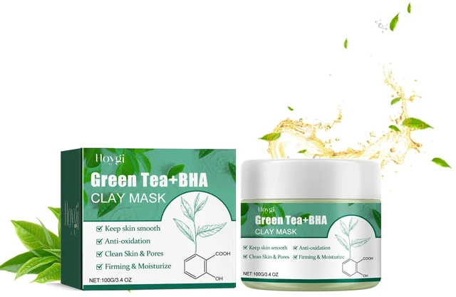 Main image of Green Tea Purifying Mud Face Mask Deep Cleansing Hydrating Brightening Acne Removal Skincare