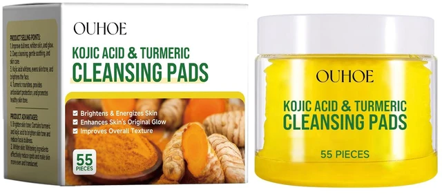 Main image of Brightening & Hydrating Skin Care, Turmeric Facial Cleansing Pads - Gentle Exfoliation