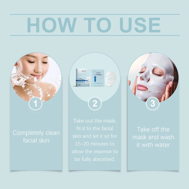 Alt view image 6 of 6 - Collagen B5 Hydrating Facial Mask - Boxed Triple Action Skin Moisturizing Care