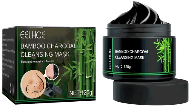 Main image of Moisturizing Acne Care Mud Mask for Pore Shrinking & Oil Control, Bamboo Charcoal Peel-off Blackhead Mask