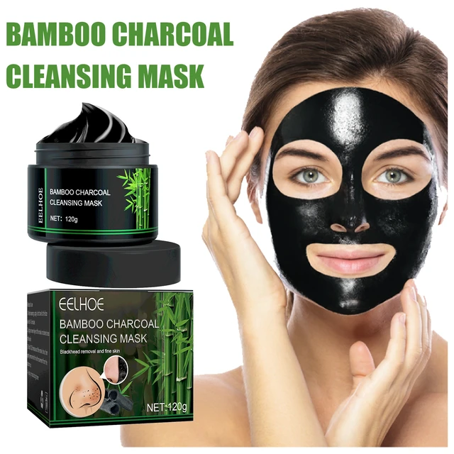 Alt view image 2 of 5 - Moisturizing Acne Care Mud Mask for Pore Shrinking & Oil Control, Bamboo Charcoal Peel-off Blackhead Mask