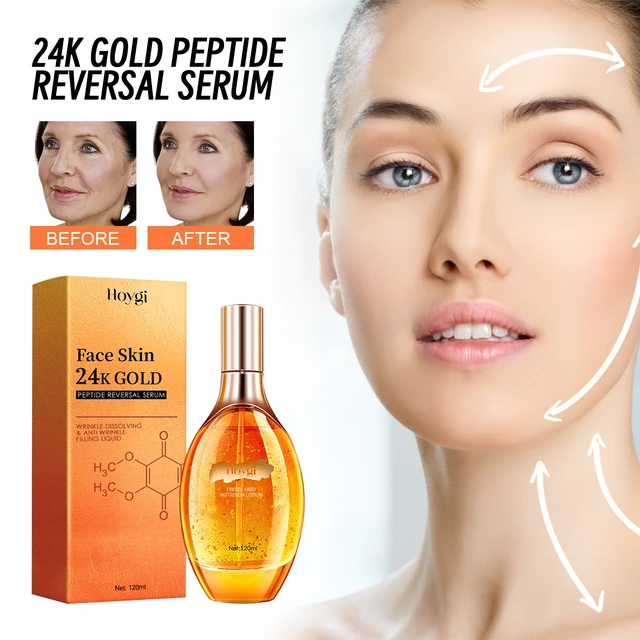 Alt view image 2 of 7 - 24K Gold Peptide Revitalizing Serum Hydrating Firming Anti-Wrinkle Age-Defying Essence