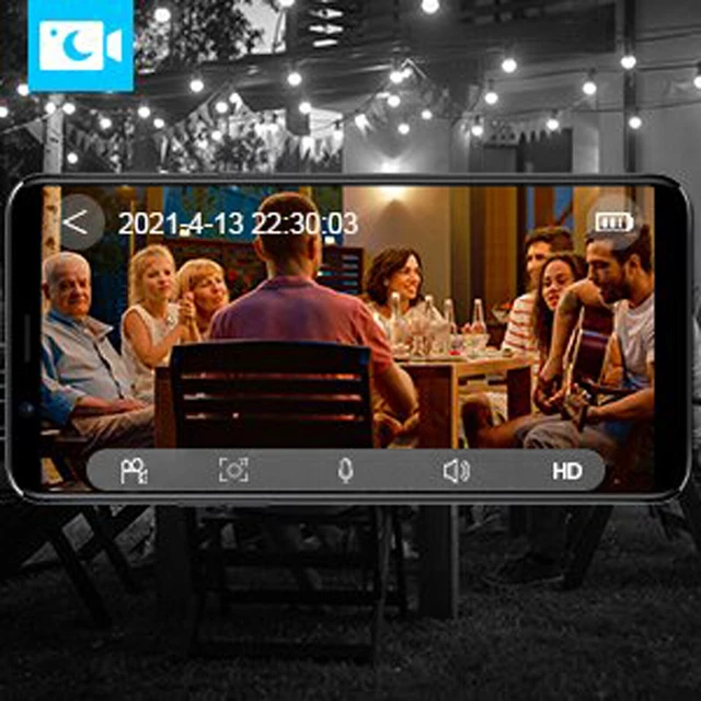 Alt view image 6 of 7 - 1080P Solar Security Camera Outdoor WiFi IP67 Wire-Free Motion Light PIR CCTV