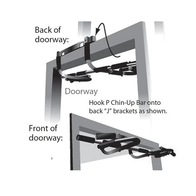 Alt view image 6 of 7 - Doorway Chin Up Bar Pull Up Bar Sit Up Mutil-Function Home Gym 440 lb Capacity