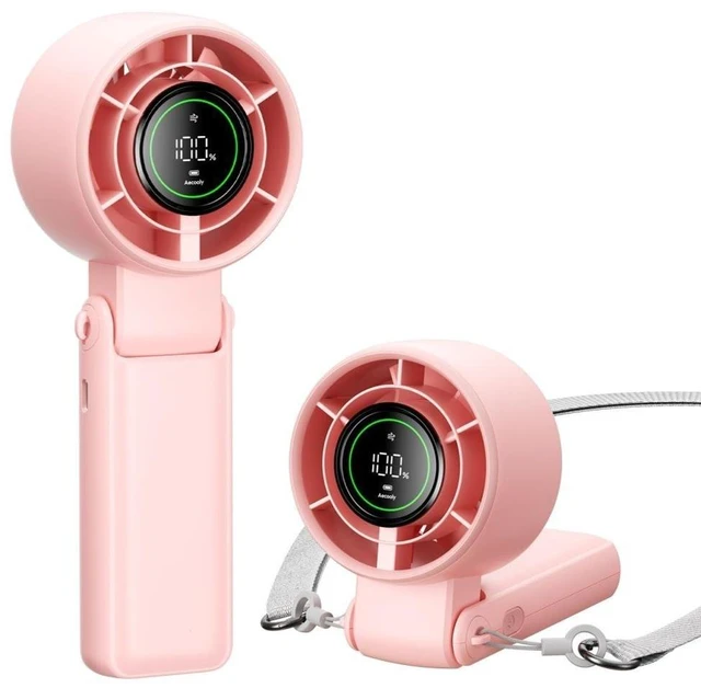 Main image of Portable Handheld Turbo Fan with Ice Cooler Rechargeable Summer Outdoor Cooling