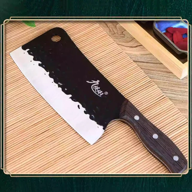 Alt view image 5 of 5 - Heavy Duty Meat Bone Cleaver Knife Effortless Meat & Bone Cutting for Kitchen