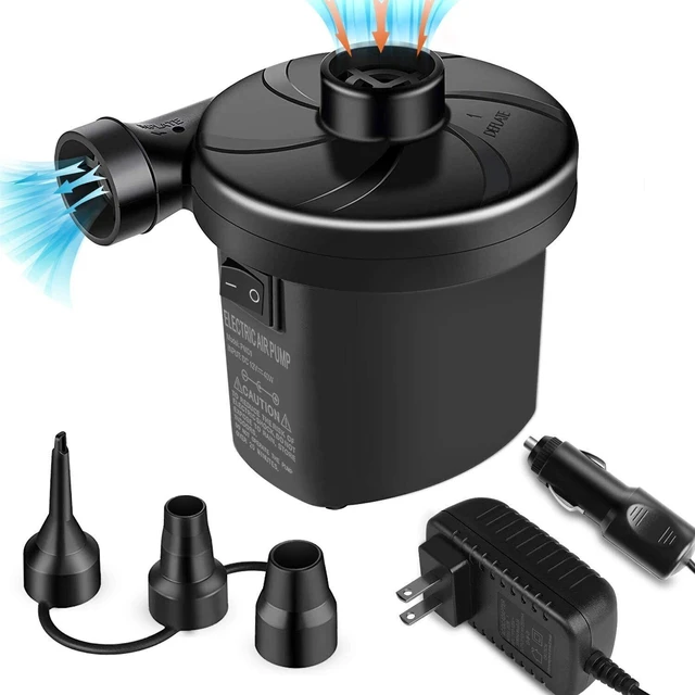 Alt view image 2 of 6 - 12V Electric Air Pump for Inflatables, Air Mattress, Pool Raft Bed, Boat, Fast