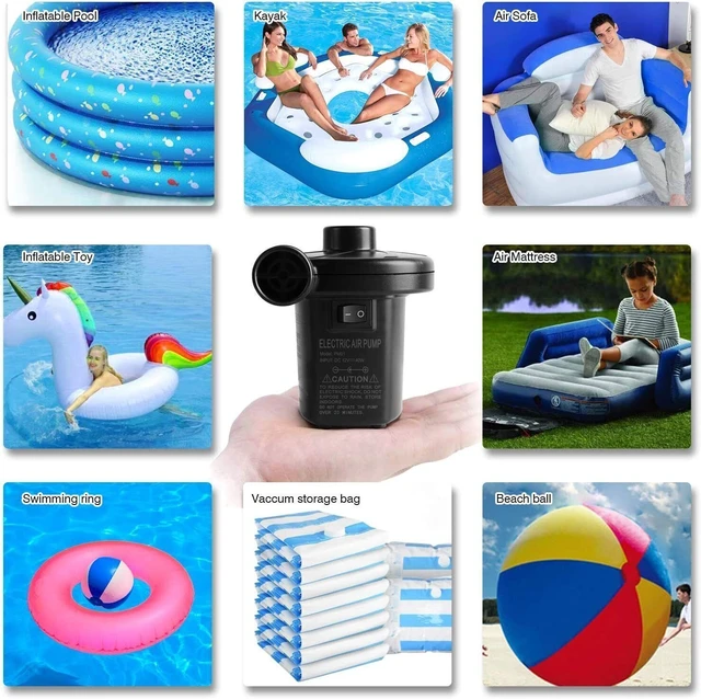 Alt view image 6 of 6 - 12V Electric Air Pump for Inflatables, Air Mattress, Pool Raft Bed, Boat, Fast