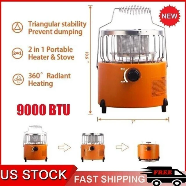 Alt view image 2 of 7 - Portable Butane Heater Tent Stove for Cooking Camping Ice Fishing Safe Heat