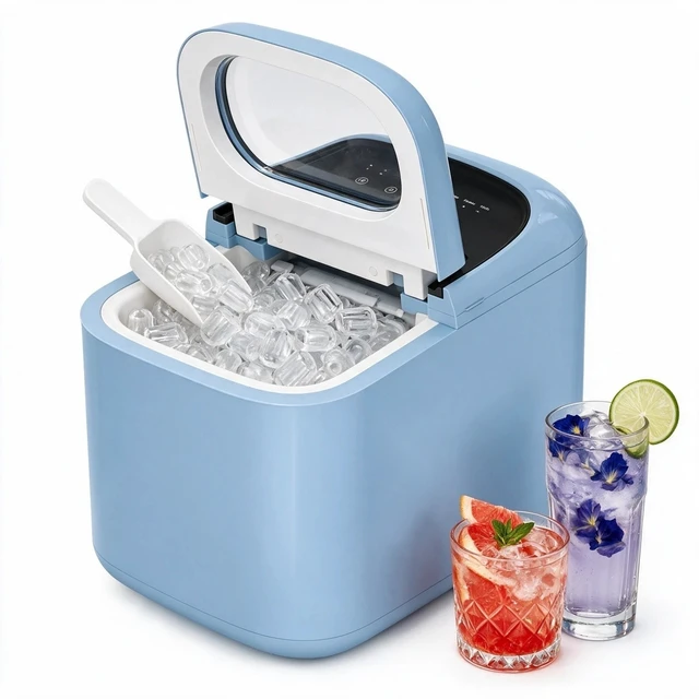 Alt view image 2 of 7 - Countertop Ice Maker Portable Self-Cleaning Bullet Ice Machine Compact 33Lbs/24H