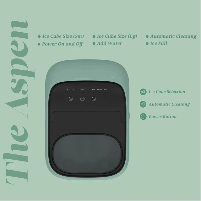 Alt view image 4 of 7 - Countertop Ice Maker Portable Self-Cleaning Bullet Ice Machine Compact 33Lbs/24H