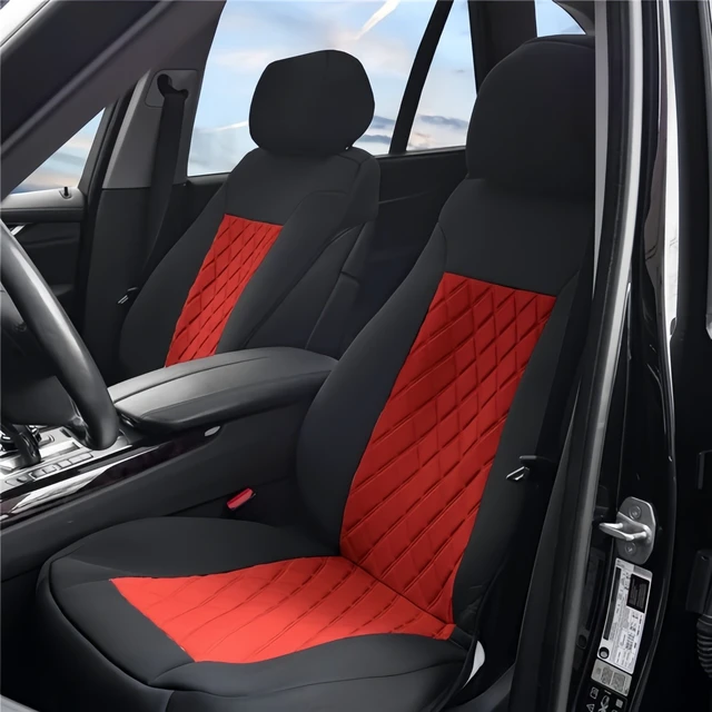 Alt view image 2 of 6 - For Toyota Honda Car Seat Cover 2-Seats Front Rear Cushion + 2 Head Rest Covers