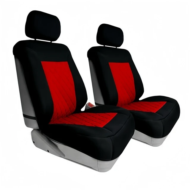 Alt view image 6 of 6 - For Toyota Honda Car Seat Cover 2-Seats Front Rear Cushion + 2 Head Rest Covers