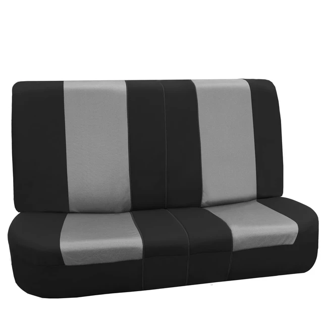 Alt view image 7 of 7 - Twill Fabric Rear Bench Car Seat Cover Split 40/60 50/50 Protector w/ Headrests