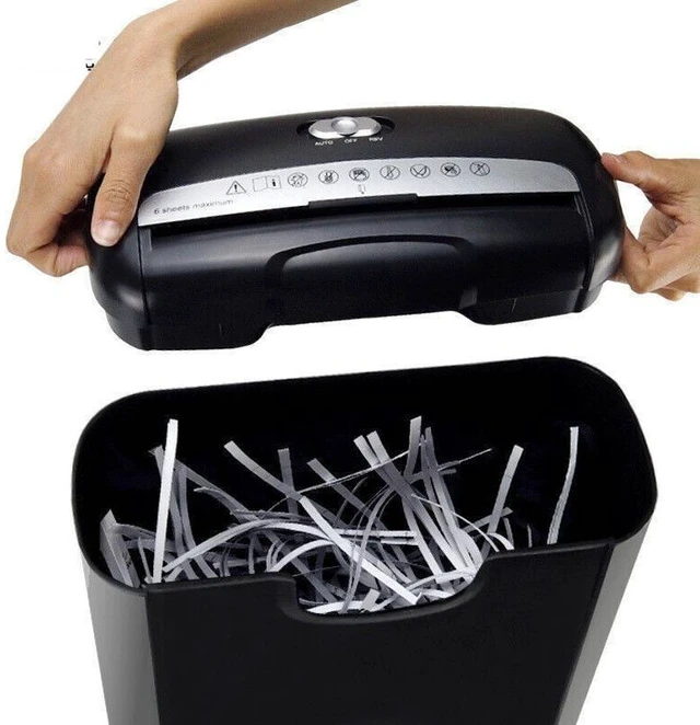 Main image of 6-Sheet Strip-Cut CD and Credit Card Shredder 10L for Home and Office Safety