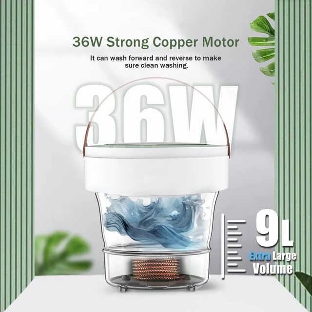 Alt view image 2 of 7 - 9Litre Portable Mini Washing Foldable Machine for Round Body Baby Clothes Pet