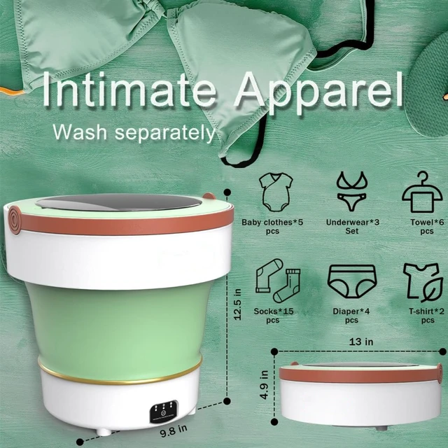 Alt view image 4 of 7 - 9Litre Portable Mini Washing Foldable Machine for Round Body Baby Clothes Pet
