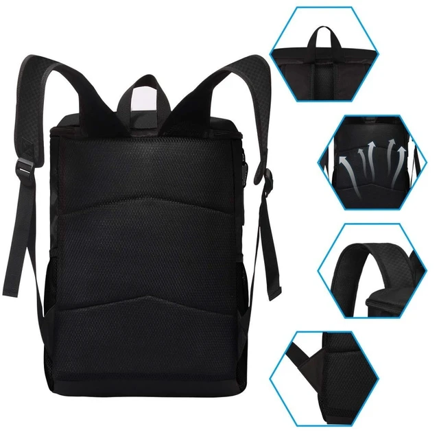 Alt view image 5 of 7 - 35L Insulated Cooler Backpack Leakproof Soft Cooler Bag for Lunch Picnic Fishing