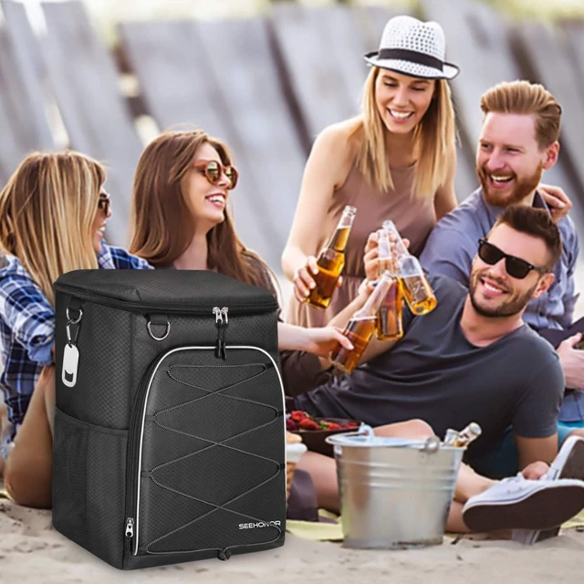 Alt view image 7 of 7 - 35L Insulated Cooler Backpack Leakproof Soft Cooler Bag for Lunch Picnic Fishing