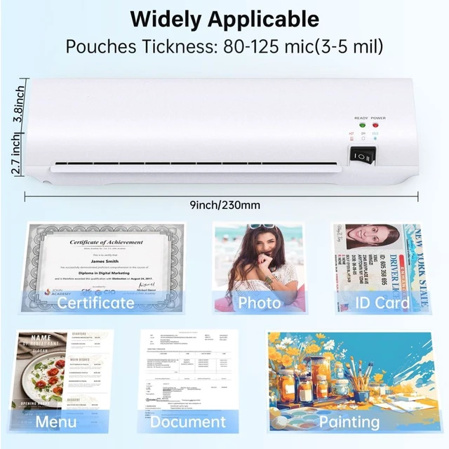 Alt view image 7 of 7 - 100pcs Laminating Sheets A4/A5/A6 Thermal Laminating Machine for School Office