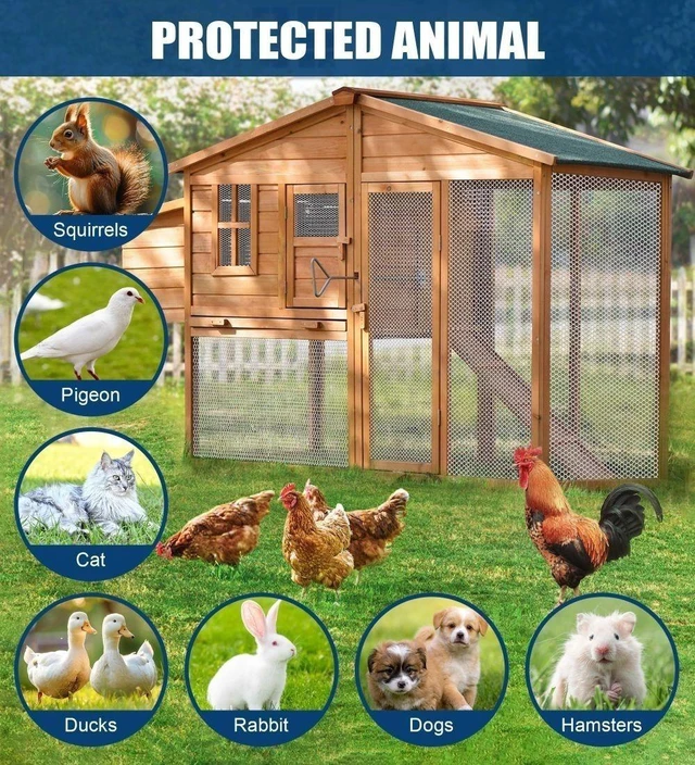 Alt view image 7 of 7 - 15.7" x 10FT Plastic 500GSM Chicken Wire Mesh Fencing for Yard Garden Poultry