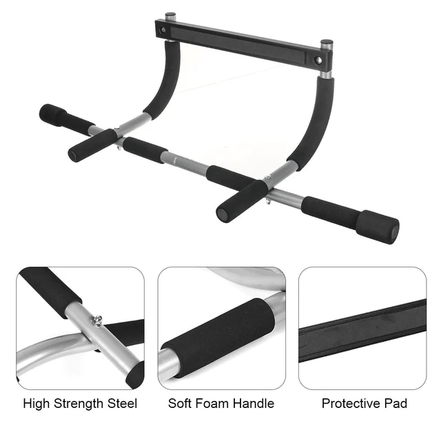 Alt view image 6 of 7 - Pull Up Bar for Doorway Heavy Duty Adjustable Chin Up Bar Home Gym Workout 330lb