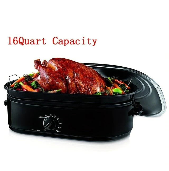 Main image of 16QT Electric Roaster Oven w/ Lid Slow-cooked Turkey Roaster with Defrost/ Warm