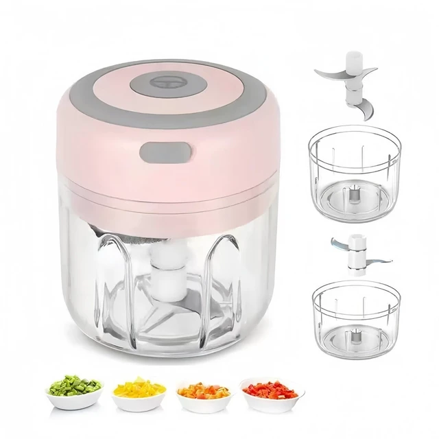 Main image of Electric 250ML Garlic Press Chopper, Portable Food Processor Chili Onion Mincer