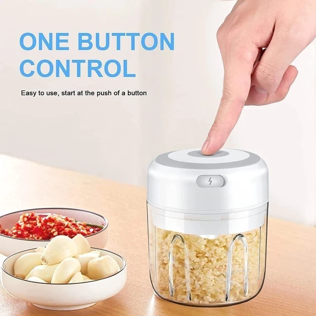 Alt view image 6 of 7 - Electric 250ML Garlic Press Chopper, Portable Food Processor Chili Onion Mincer