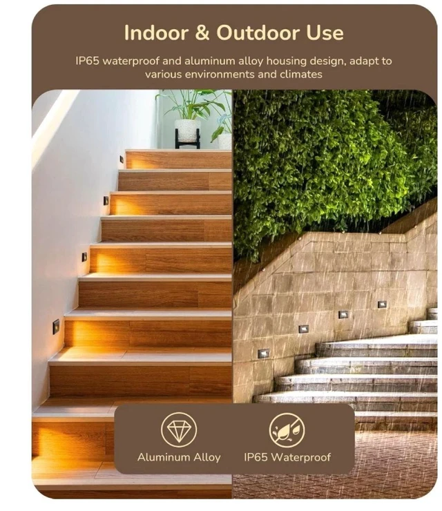 Alt view image 4 of 7 - 6-pack waterproof step light oil-rubber bronze Led Stair Lights, 3000k -5000K