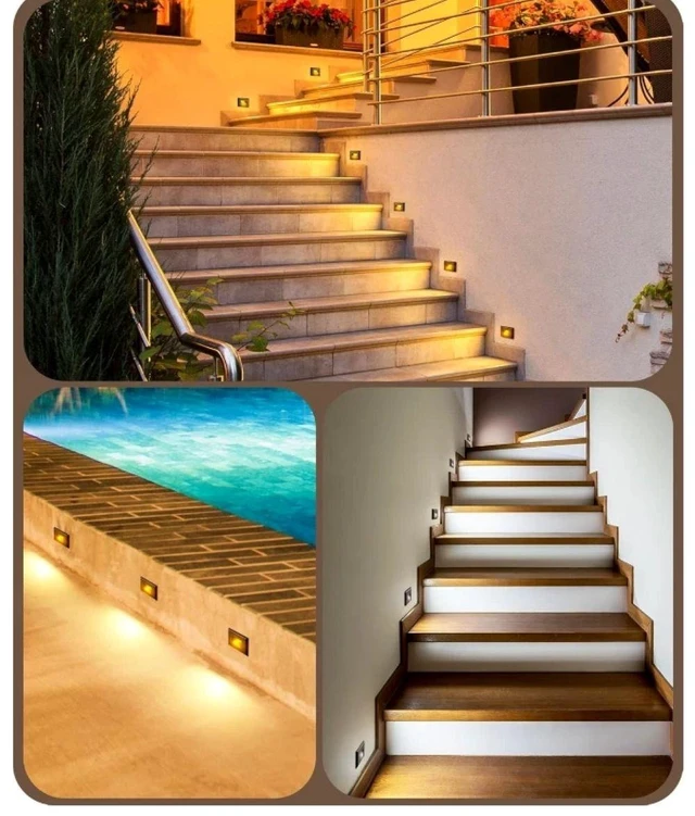 Alt view image 6 of 7 - 6-pack waterproof step light oil-rubber bronze Led Stair Lights, 3000k -5000K