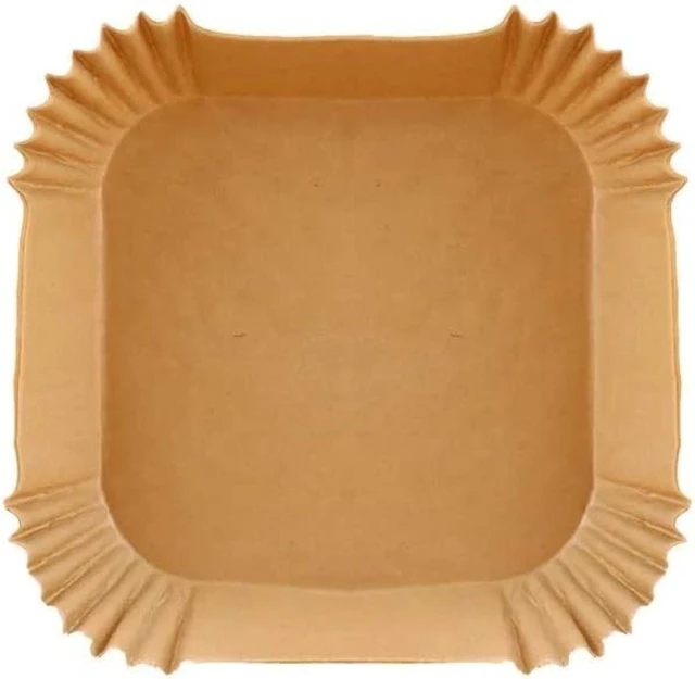 Alt view image 2 of 7 - Premium Air Fryer Liners (100 Pack) - Non-Stick, Heat Resistant for Hassle-Free Cooking, Disposable Paper Liners for Air Fryer, Disposable Air Fryer Liners